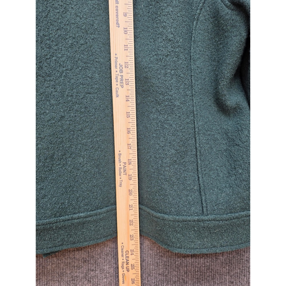Tahari Jacket Women Medium Green Excellent Wool Blend Asymmetric Moto Zip Front - Picture 10 of 11